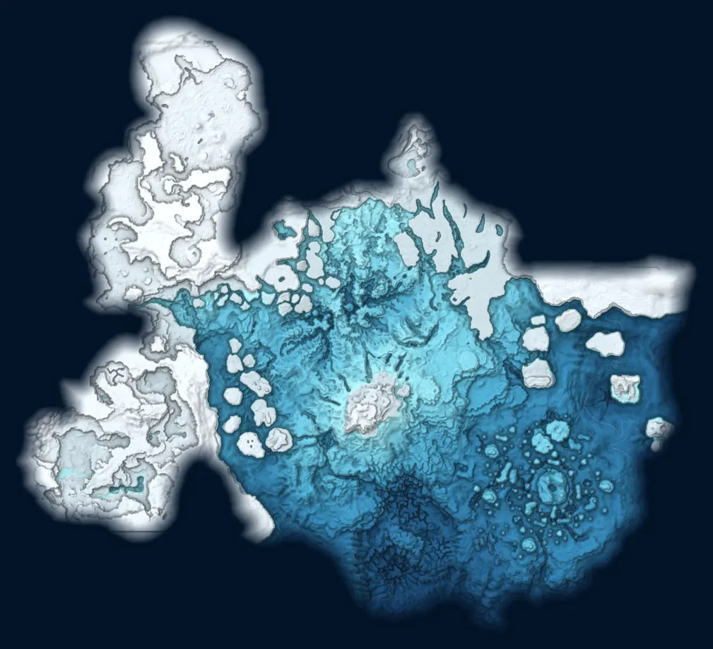 Shaded relief map of Subnautica: Below Zero
