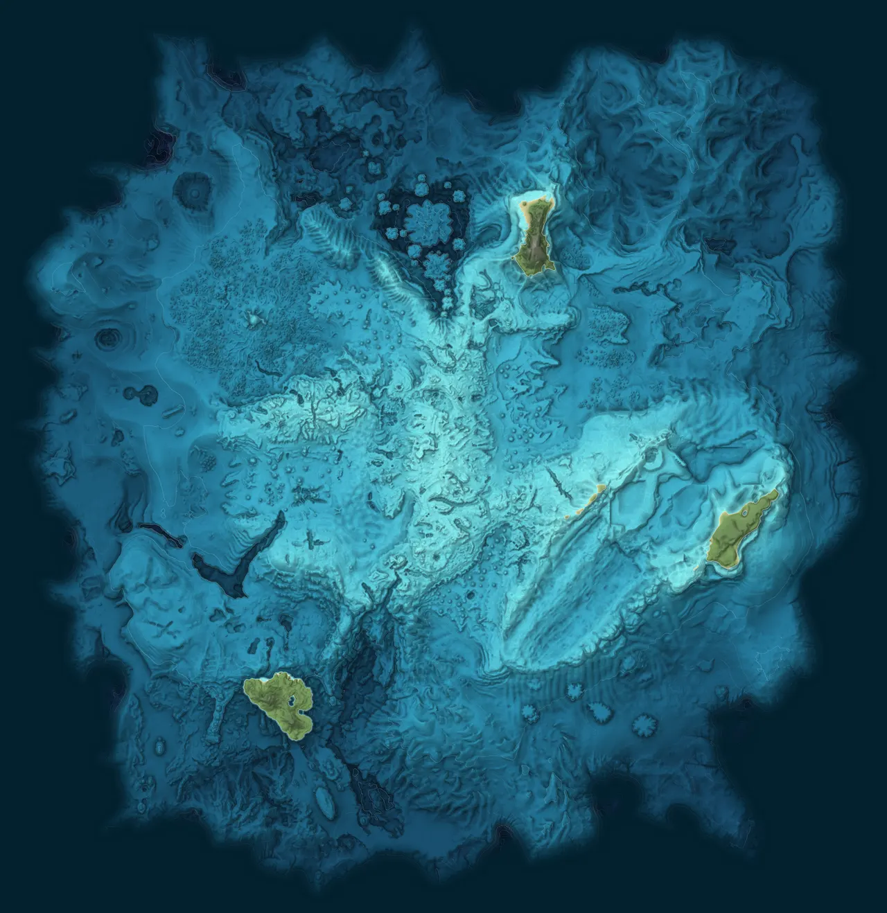 Shaded relief map of Subnautica